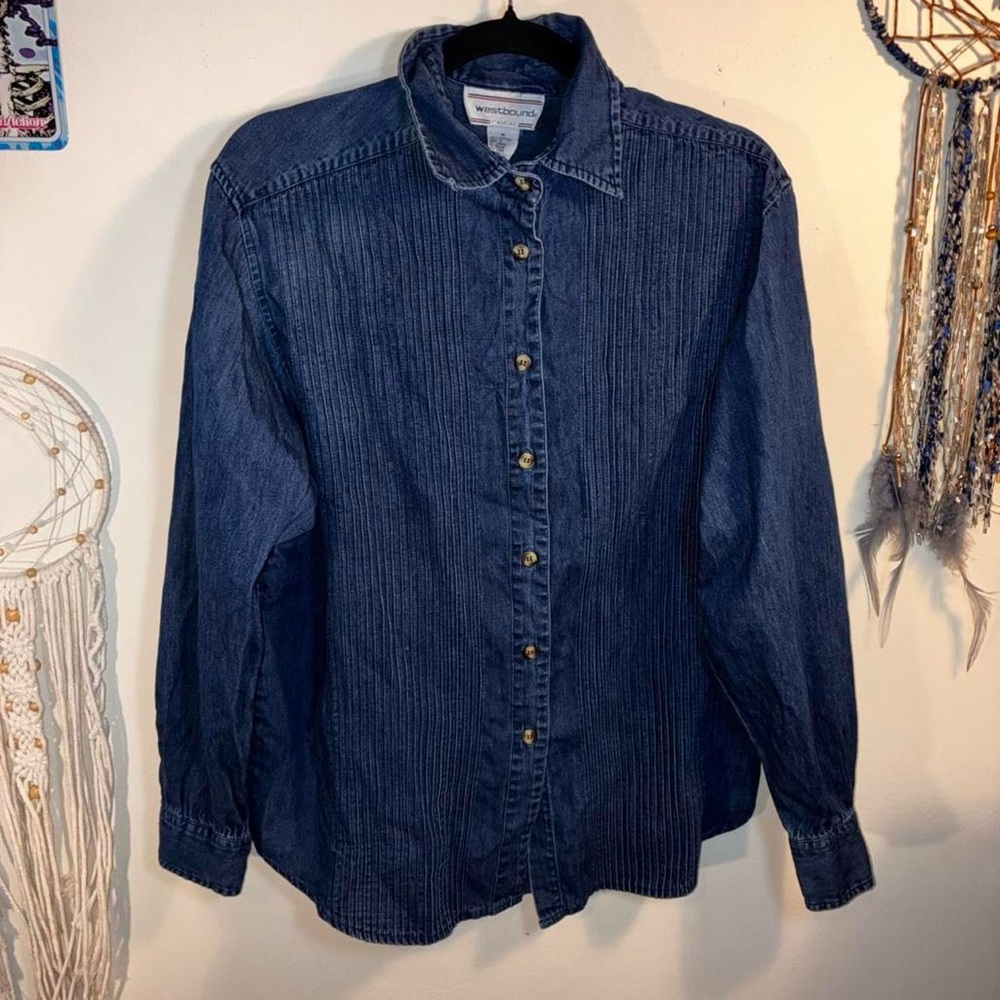 Westbound Blue Button Down Shirt - image 3